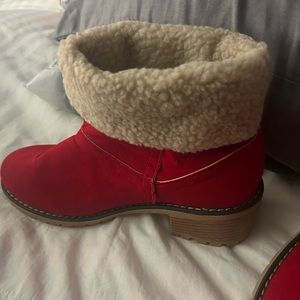 Red boots/ booties for sale size 8.5